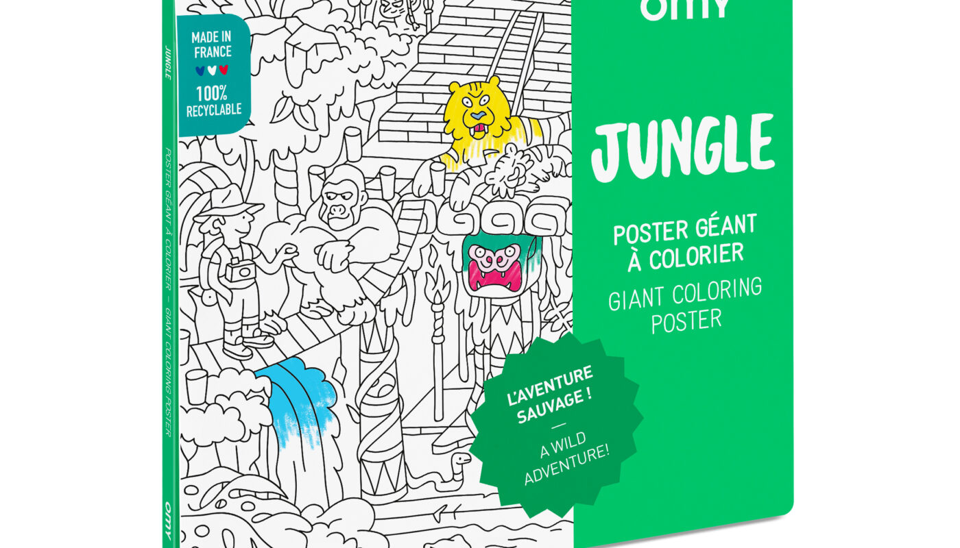 Poster géant à colorier - Jungle