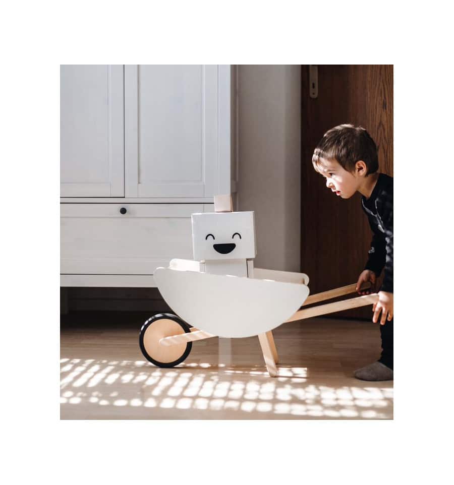 Brouette enfant Toy Wheelbarrow - Blanc Ooh Noo pour chambre enfant - Les  Enfants du Design